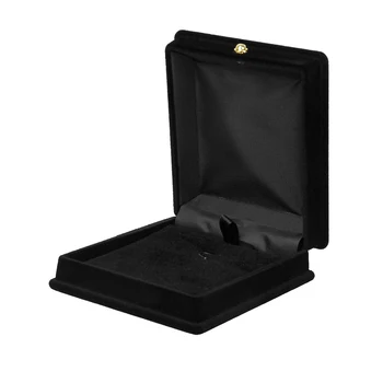 1 x Baršunasto ogrlica Lanac Kutija za pohranu nakit Poklon torbica-Držač Organizator---Crni