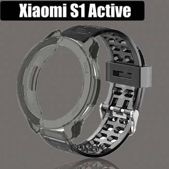 2в1 za Xiaomi Watch S1 Active Case + remen Meka zaštitna navlaka od TPU zaštitna traka za branik