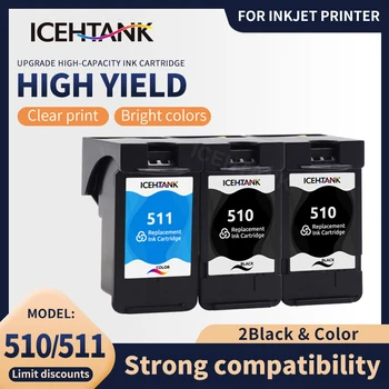 Icehtank Kompatibilan 510XL Ink Cartridge Zamjena za Canon PG510 PG-510 PG 510 za Pixma MP240 MP250 MP260 MP270 MP280 480