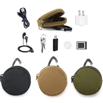 Taktička torba za EDC, muški novčanici za kovanice, Držač za ključeve, vojni army privjesak, patentnim zatvaračem, USB-kabel, torba za slušalice, Organizator